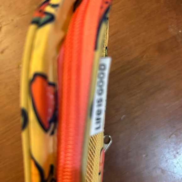 Life Is Good Fruit Print Pouch - Yellow and Orange - Picture 6 of 6